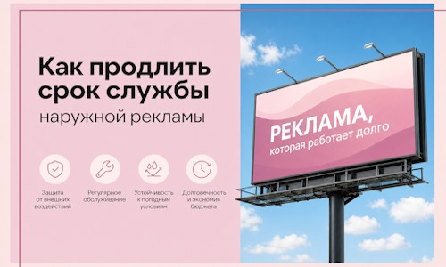 Как продлить срок службы наружной рекламы в  Щербинке